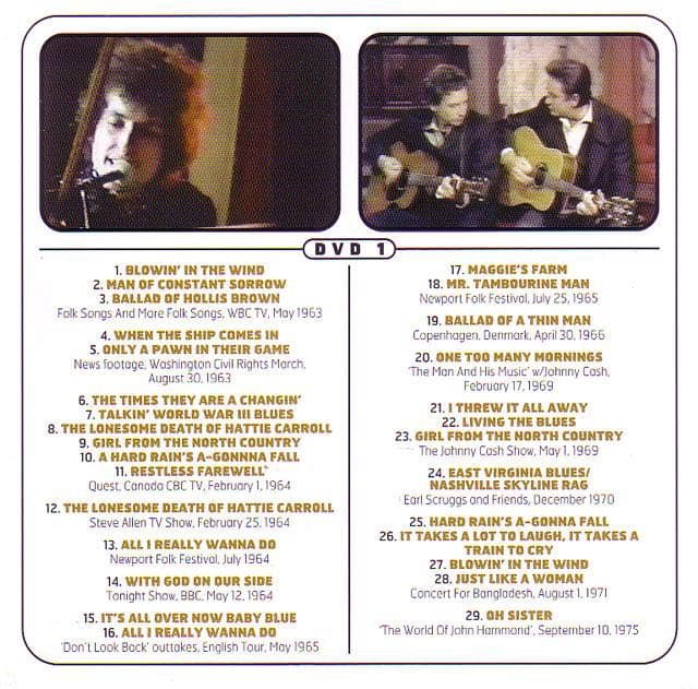 6DVD！Bob Dylan/Genuine Telecasts '63-'02