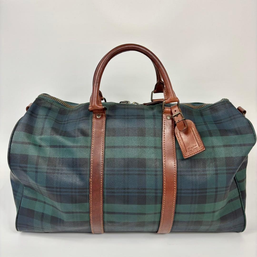 美品　POLO RALPH LAUREN　330　ボストンバッグ　チェック