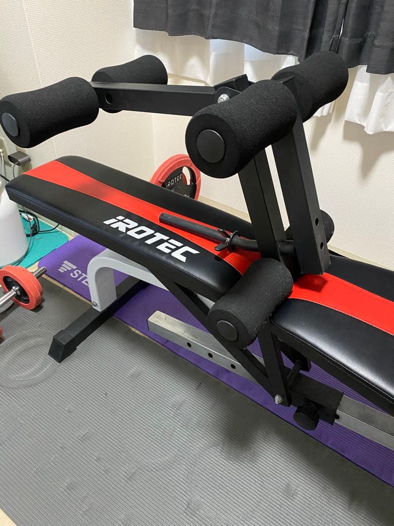 SroyIROTEC トレーニングベンチ バーベルダンベル70kgセット