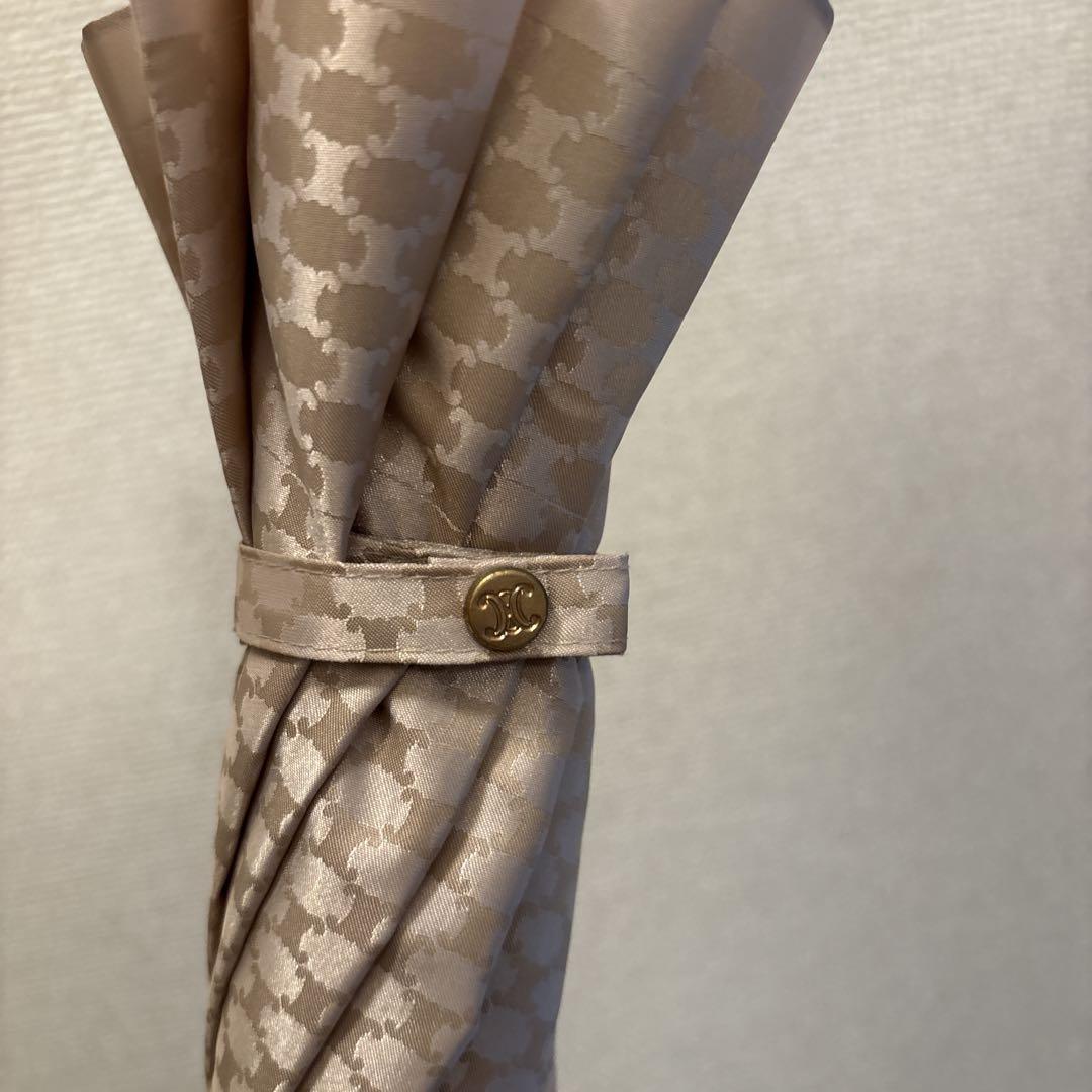 CELINE セリーヌ マカダム トリオンフ 総柄 ゴールド 長傘 レディース