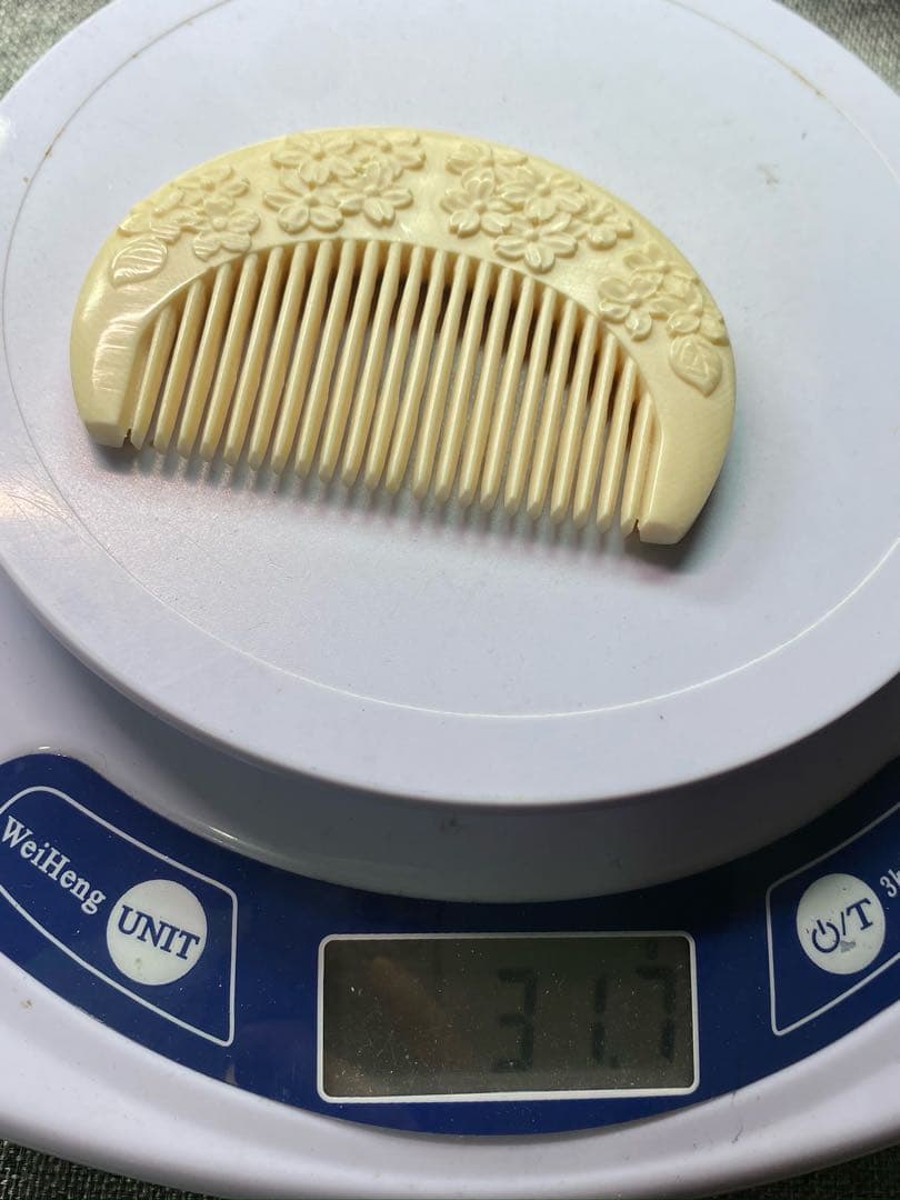 天然マンモス牙美しい手作り彫刻 一櫛百順 髪の櫛