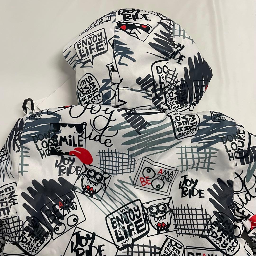JOY RIDE キッズ スキー スノボ ウェア 130cm 白 黒
