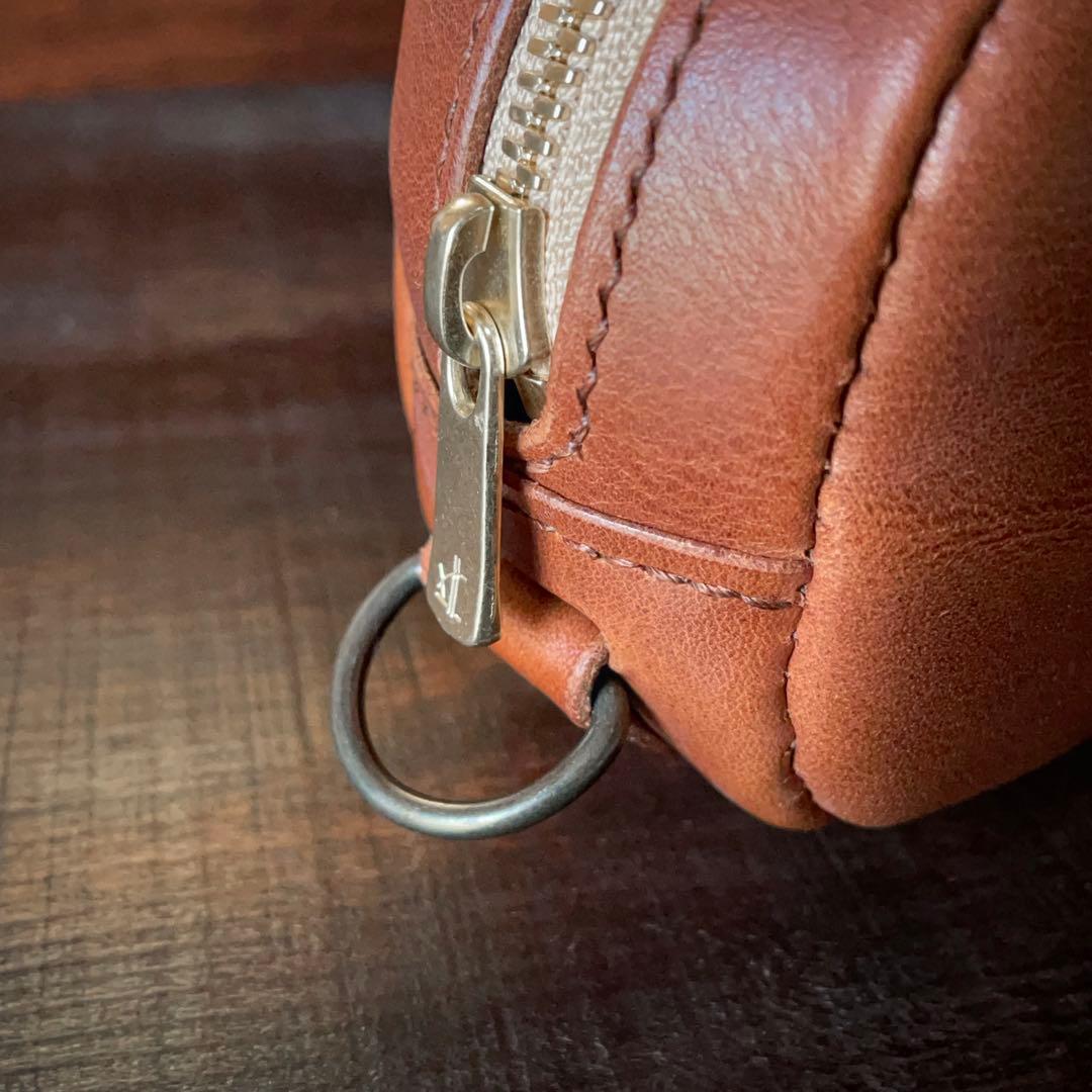 【U】フラップ付きポーチ＆ボックスポーチ（チョコ）2点セット