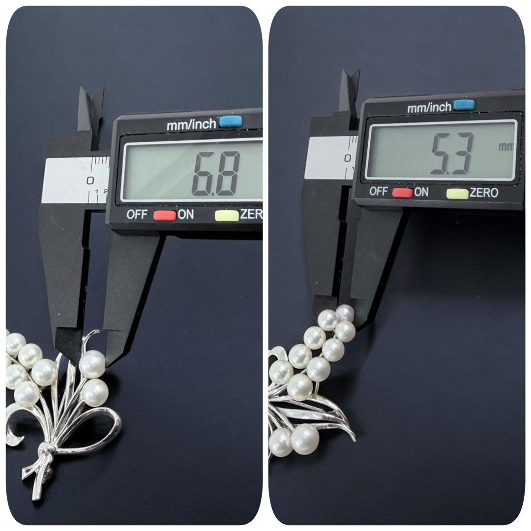 【未使用保管品】ミキモト　花珠級　アコヤ　パール　本真珠　ブローチ　コサージュ