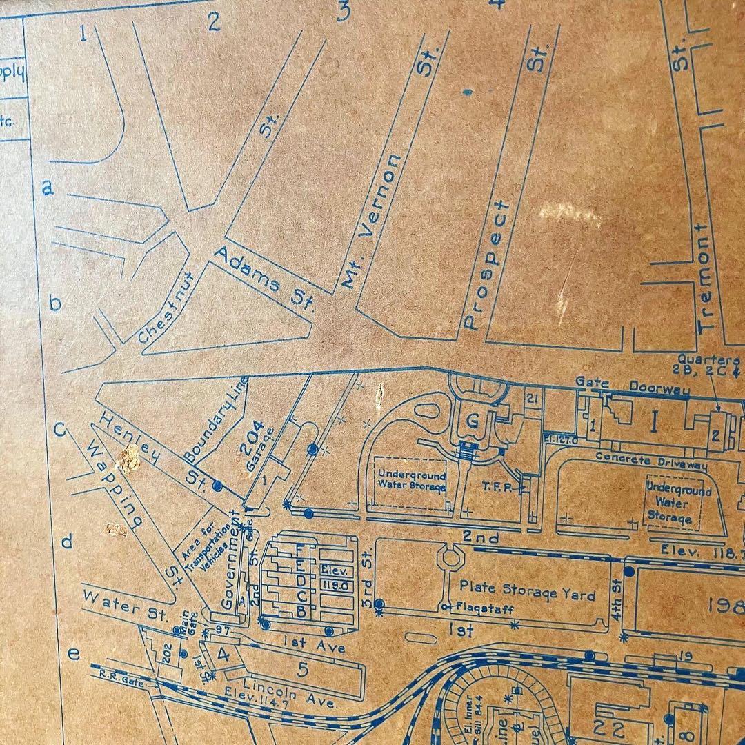 アメリカンビンテージ雑貨　古地図　USNAVY ブロカント　古道具　アンティーク