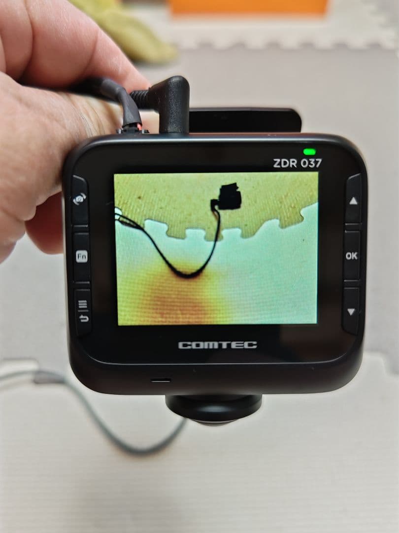 COMTEC ZDR 037 前後カメラ360°タイプドラレコ配線付き