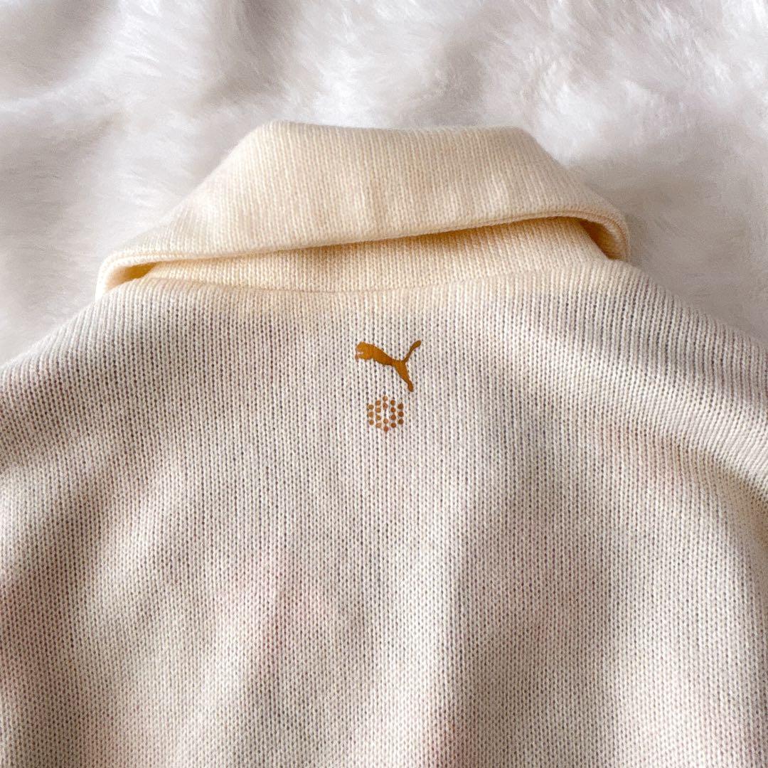 PUMA プーマ ゴルフ ニット ジップ ジャケット ライダース チェック L