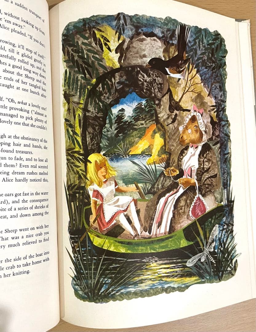 No.246 希少　古書 洋書 アンティーク 不思議の国のアリス・鏡の国のアリス
