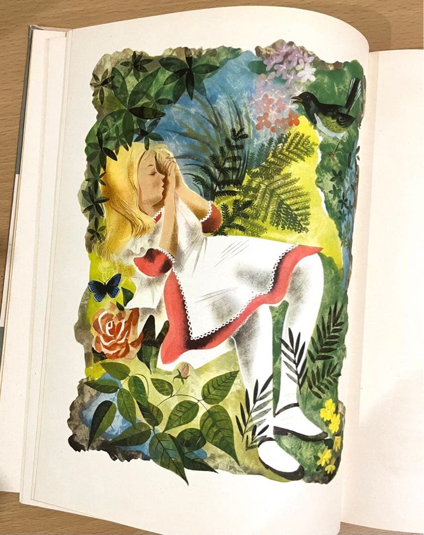 No.246 希少　古書 洋書 アンティーク 不思議の国のアリス・鏡の国のアリス