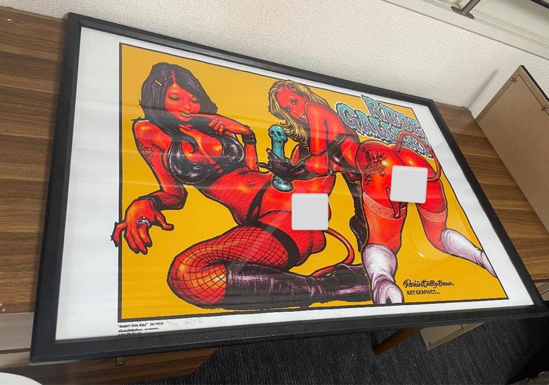 V*O様 ロッキンジェリービーン　シルクスクリーンポスター　額付き　サイン入り