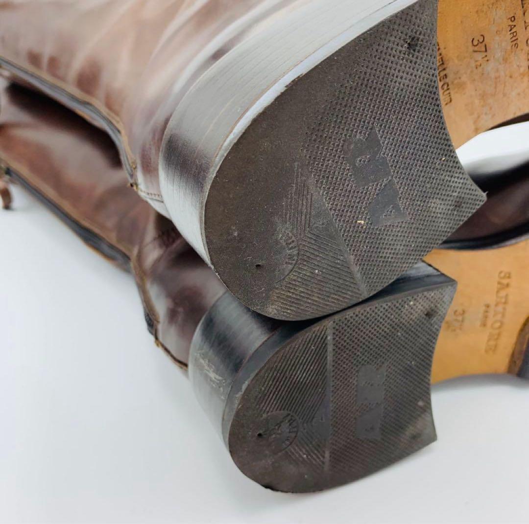 美品　SARTORE サルトル　ジョッキーブーツ　シングルベルト　ブラウン