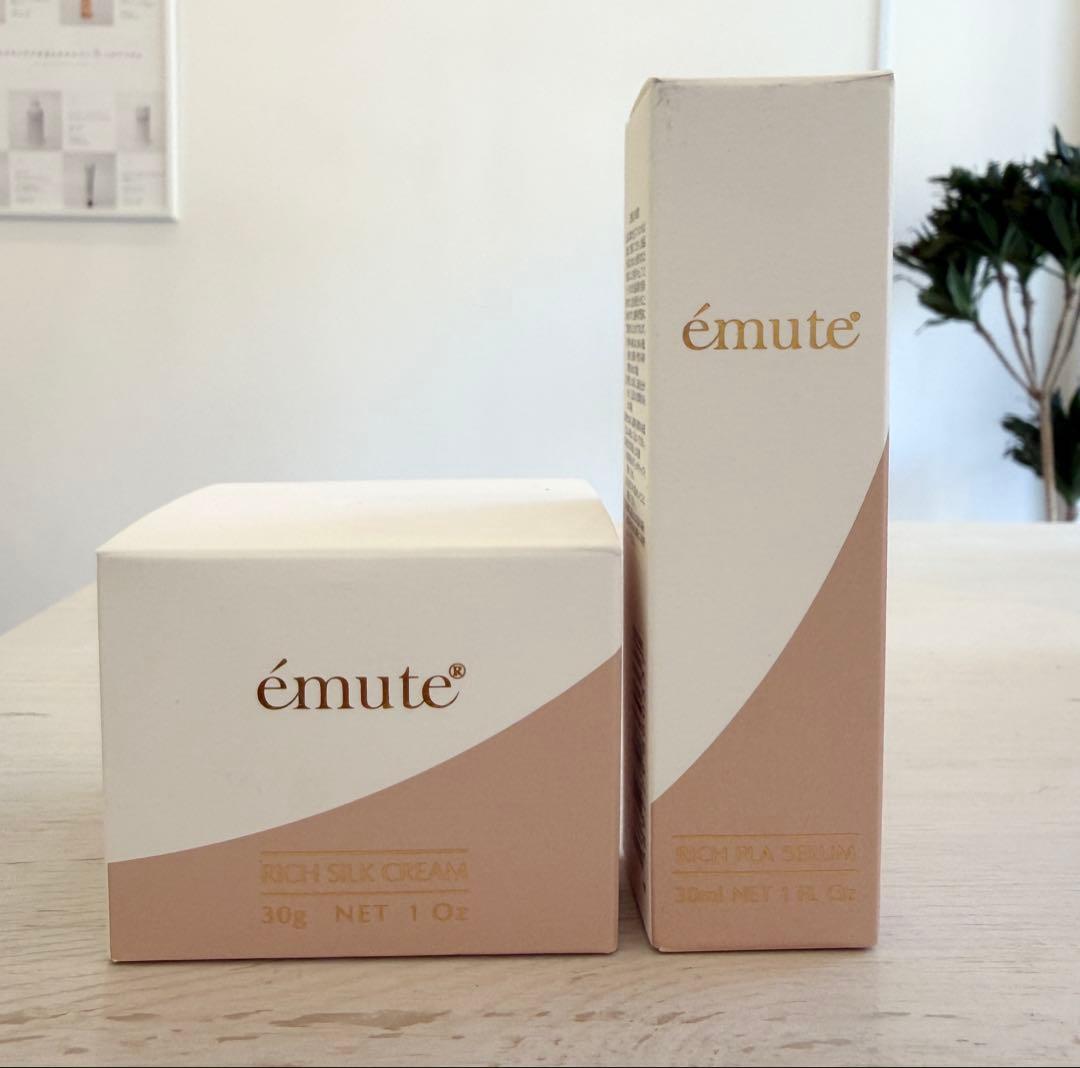 【新品】émute 美容液＋クリーム 毛穴ケア特化 保湿・栄養補給スキンケア