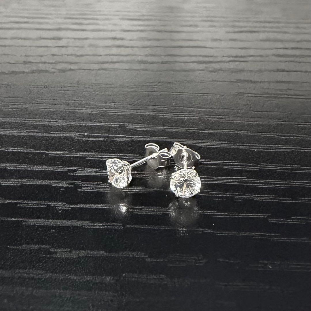 AVALANCHE アバランチ 14Kホワイトゴールド スタッズ ピアス 4mm