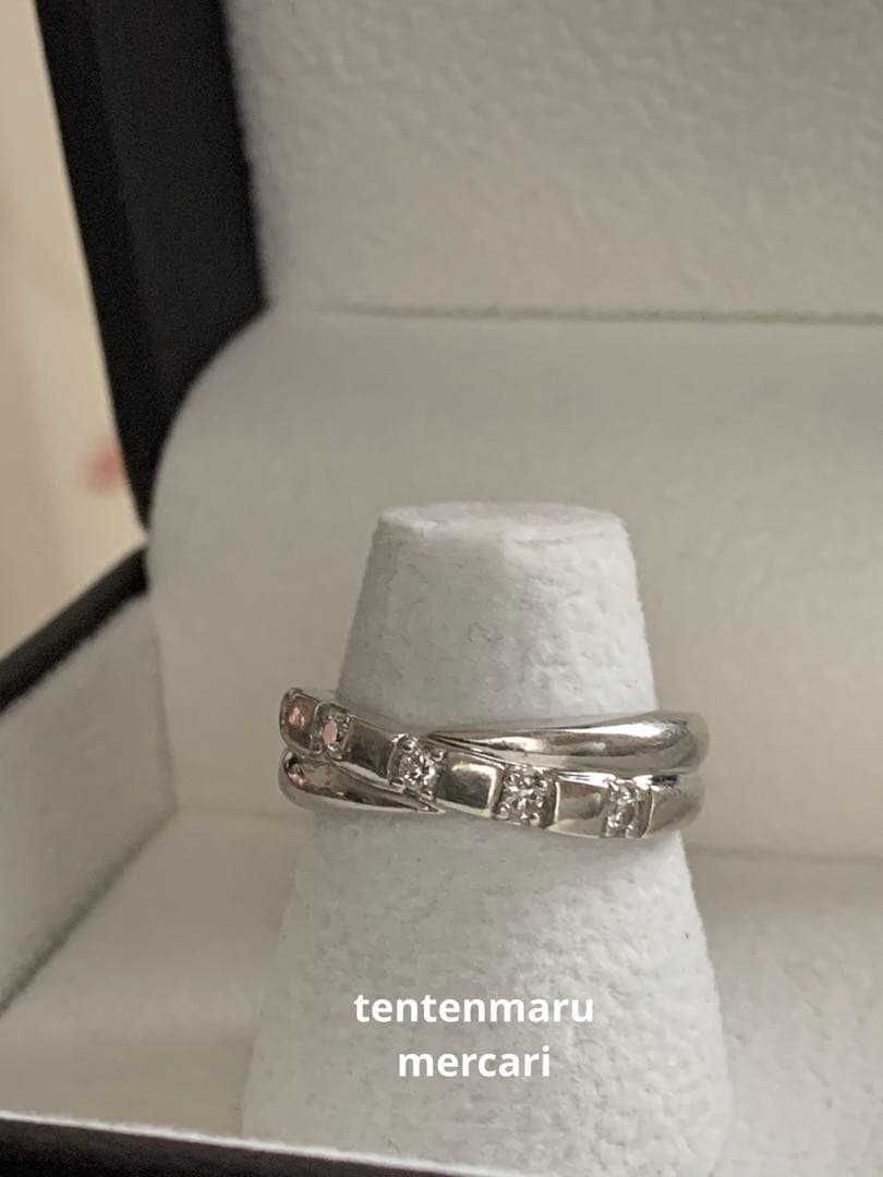 ギリオン24-7 ☆K10WG 0.13ctダイヤモンドリング☆健康ジュエリー