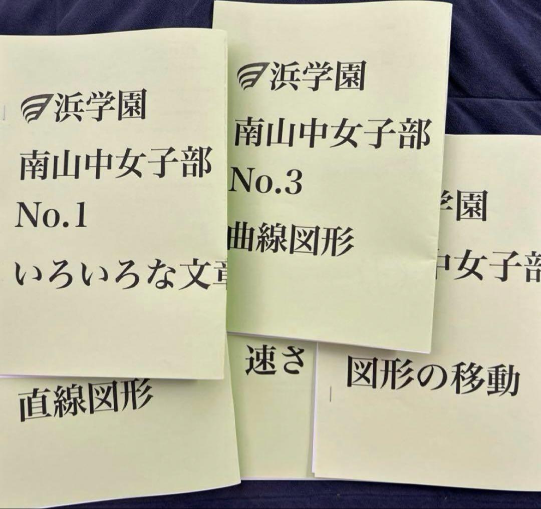 南山中女子部 算数問題集　9冊