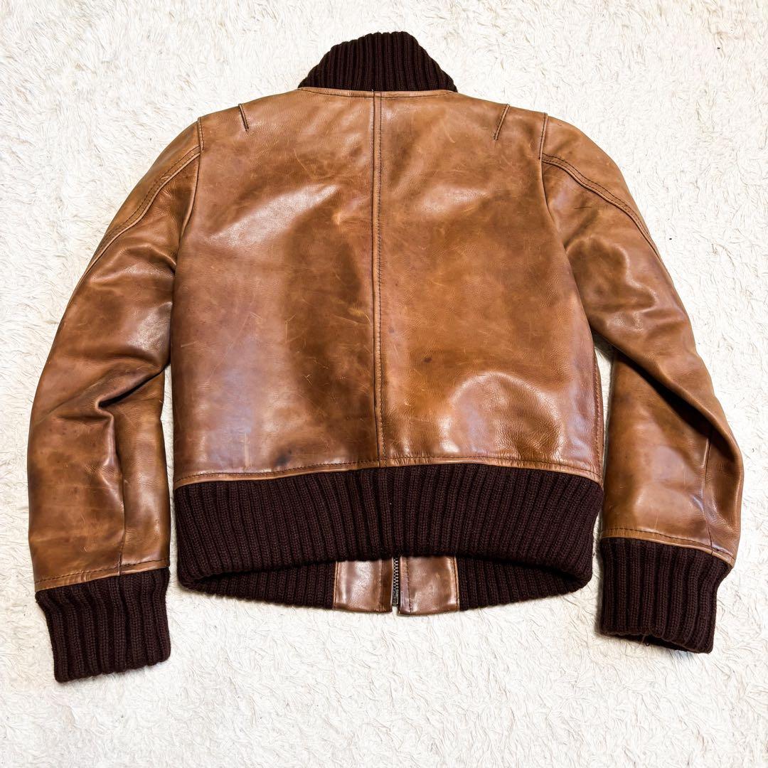 DEGNER デグナー 革ジャン バイカージャケット M ブラウン 本革