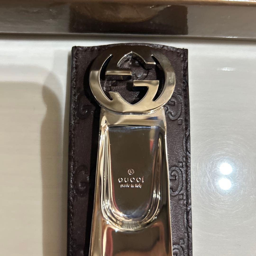 新品未使用 箱入りGUCCI グッチ シューズホーン 靴べら レザーケース付き