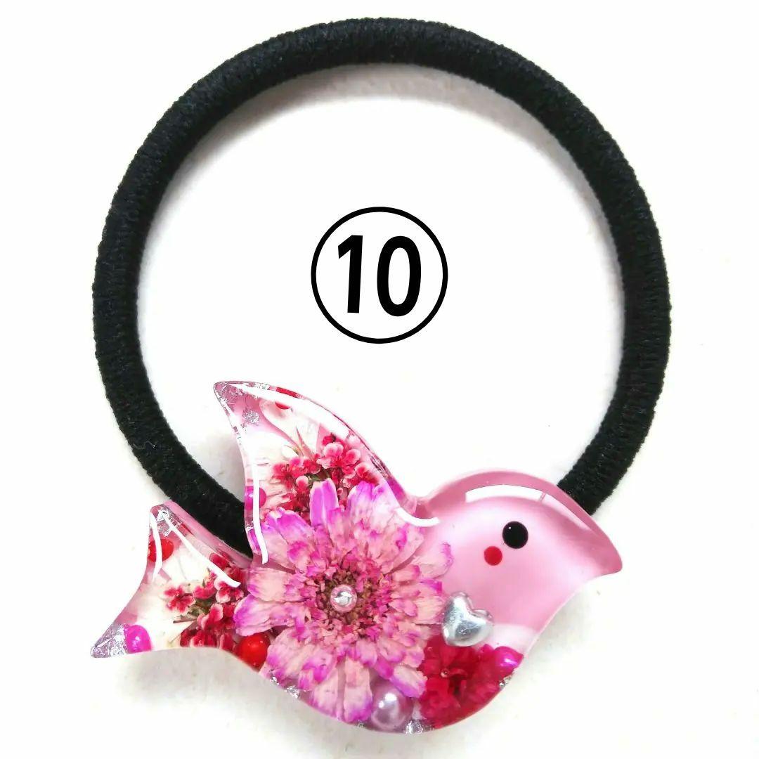 ヘアクリップ レジン 6.5cmオーバルマトリカリアとヒメウツギ プリンスカラー