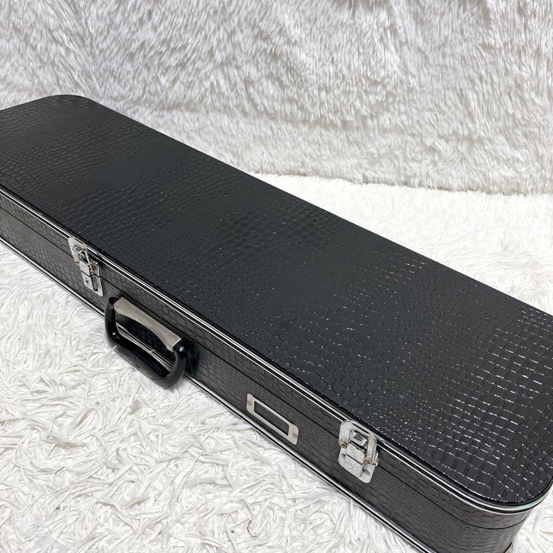 【美品】 琉球本蛇皮 三味線 クロコ調 ハードケース 爪 琉球三味線