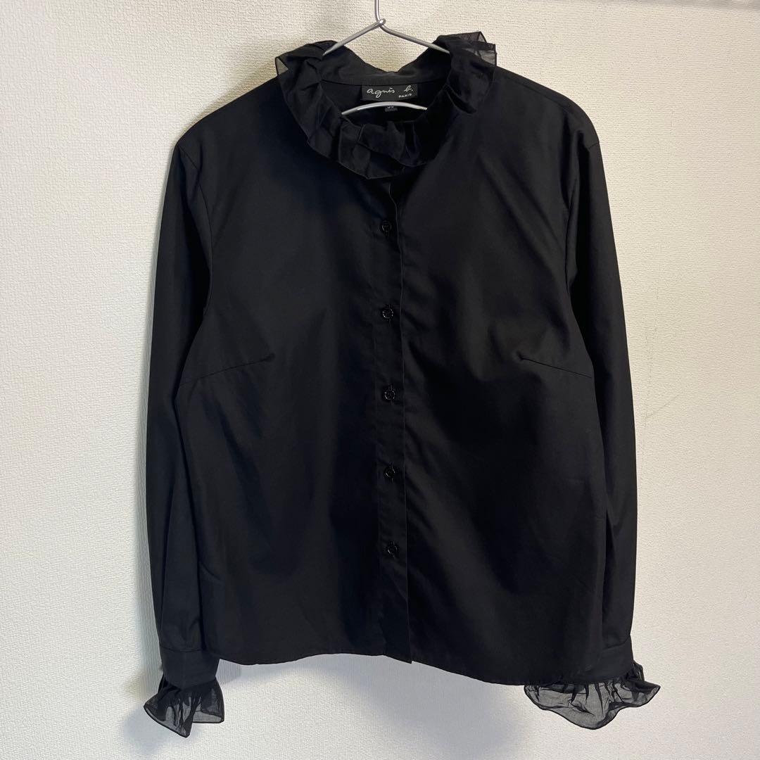 アニエスベー agnes b. ラッフルブラウス