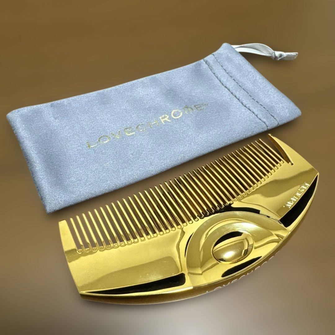 LOVE CHROME ゴールドコーム 専用ポーチ付き