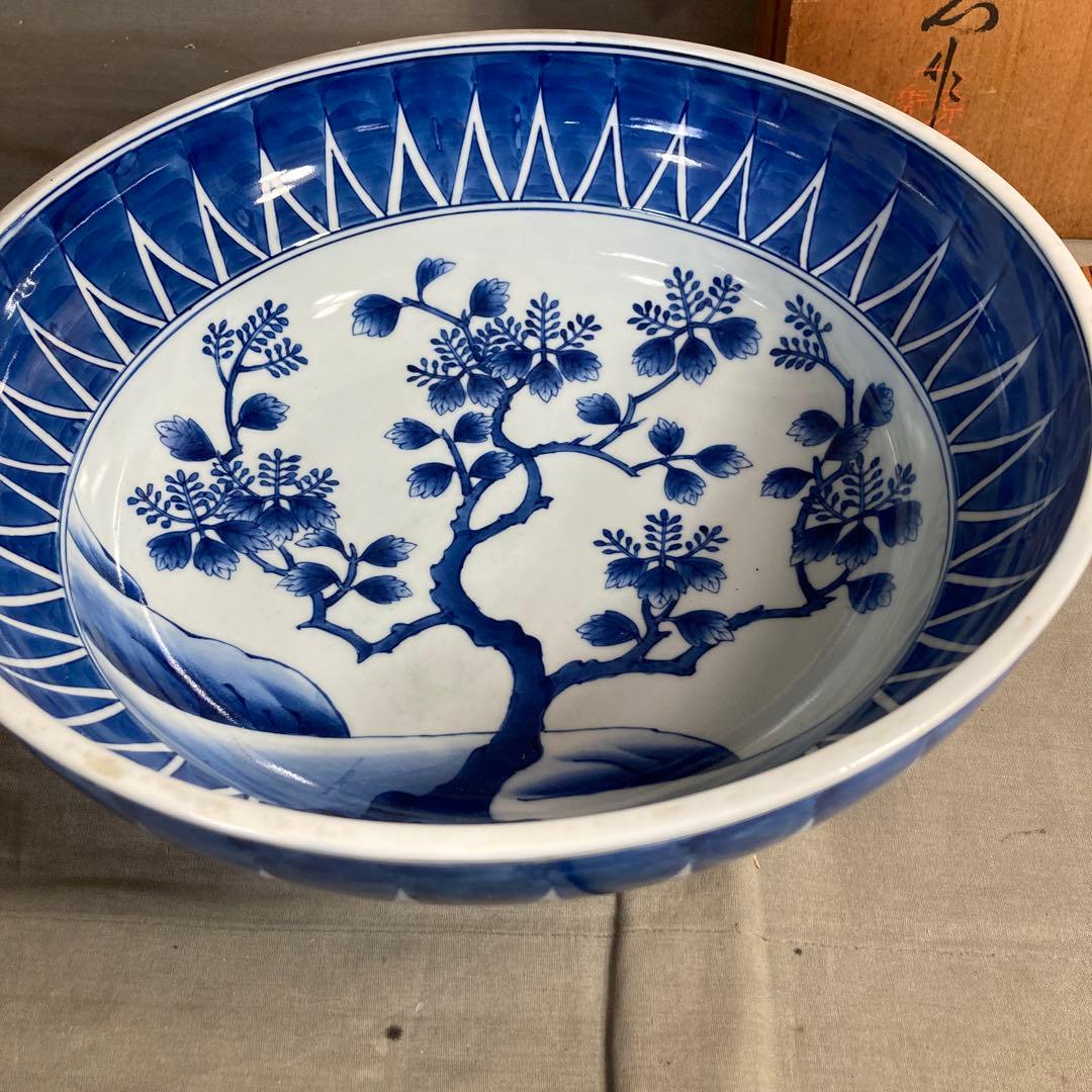 【mintonさん専用】古伊万里の伝統　名窯　舘林源右衛門作　染付桐絵　大深鉢