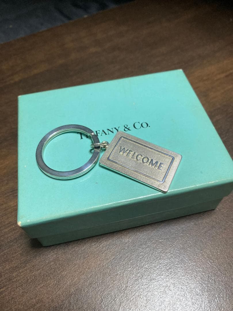 美品 ティファニー ウェルカム キーリング キーホルダー シルバー925