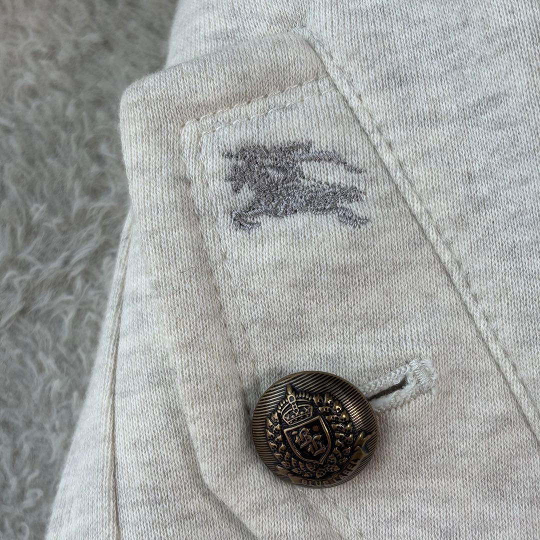 バーバリーブルーレーベル ライトグレー ダブルブレストジャケット ゴールドボタン