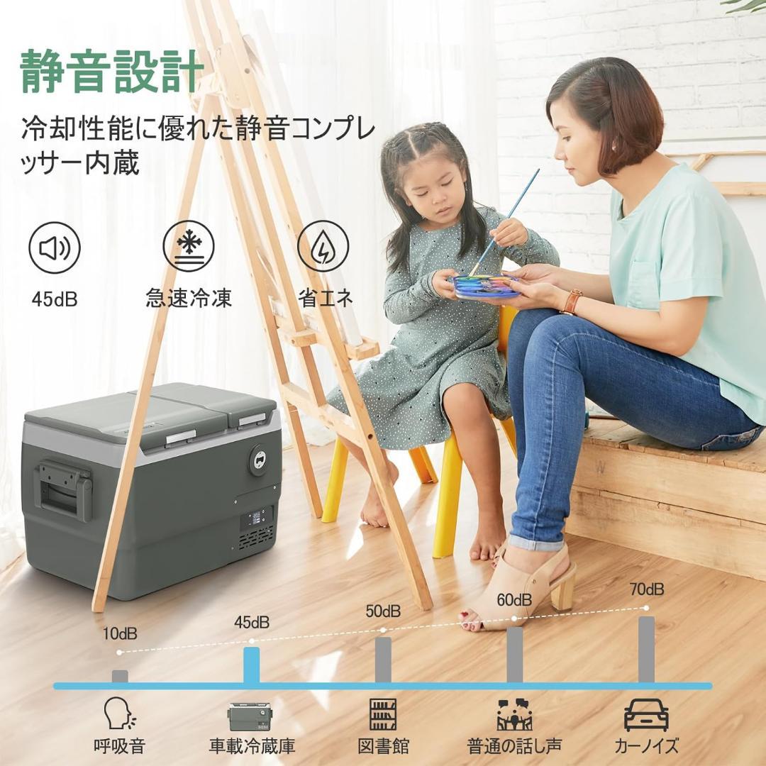 車載冷蔵庫 2室 31L 独立温度制御 ポータブル冷蔵庫 2フタ開き