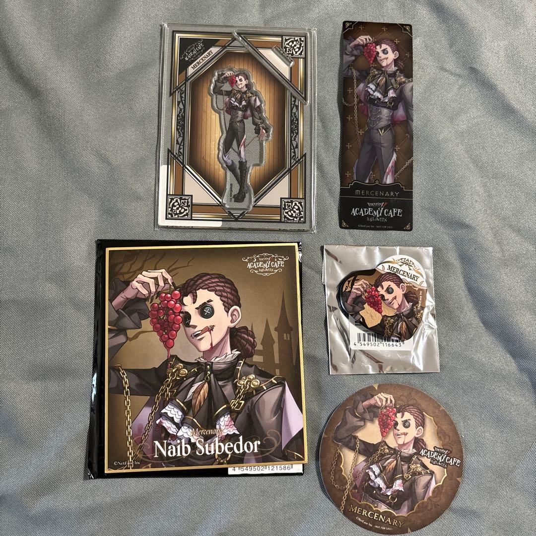 第五人格　バトラーズカフェ　アクスタ　缶バッジ　ナワーブ　傭兵　スイパラ　５点