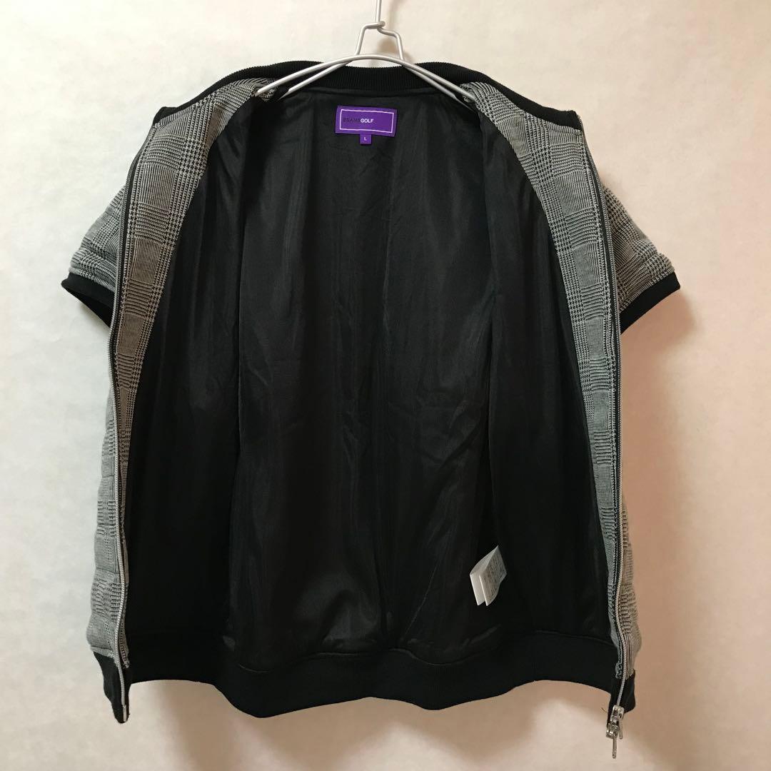美品✴️BEAMS GOLF『ビームス 中綿 ブルゾン ジャケット』チェック 半袖