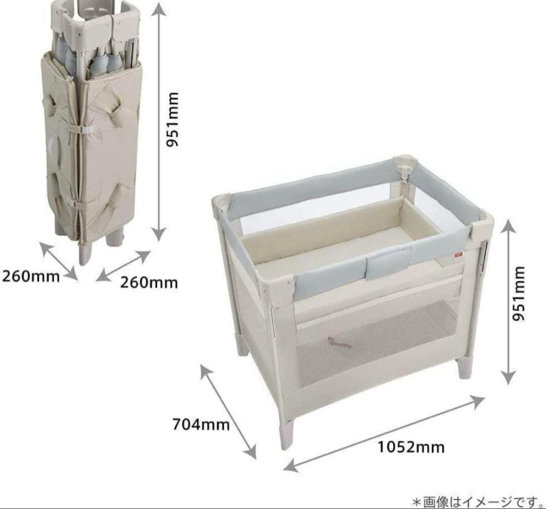 Aprica　アップリカ　ココネルエアーAB グレーベア　ベビーベッド
