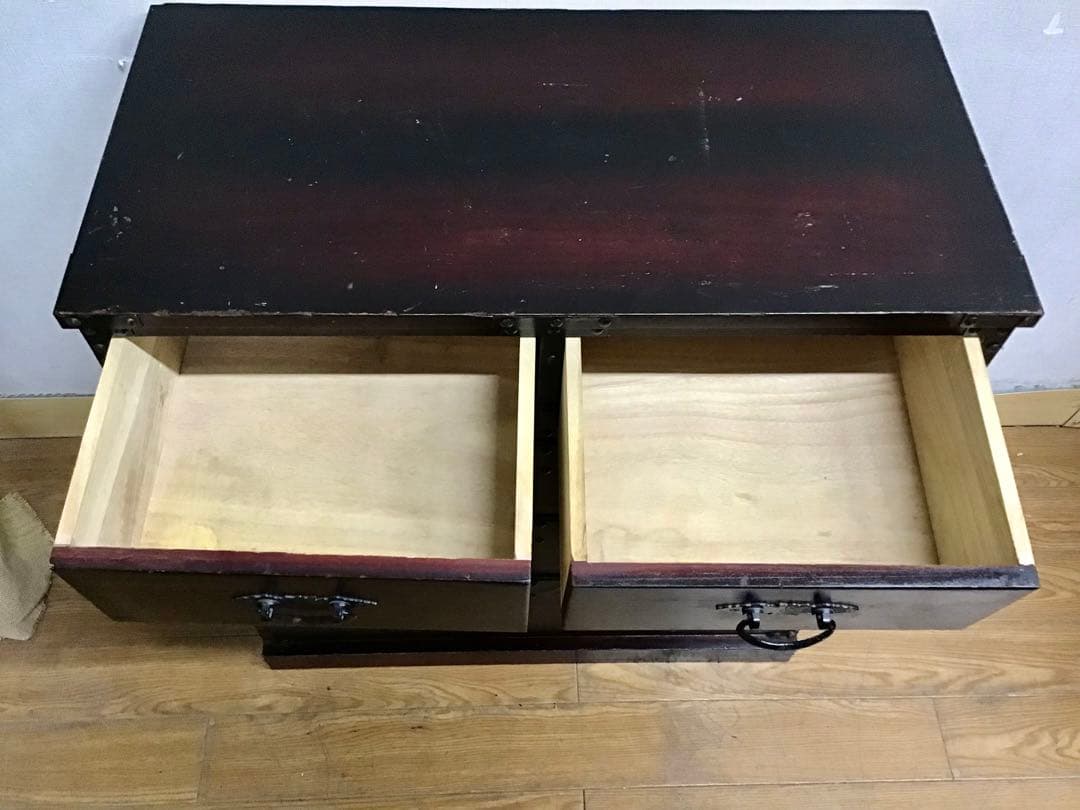 管253☆時代箪笥☆民芸調家具☆レトロチェスト