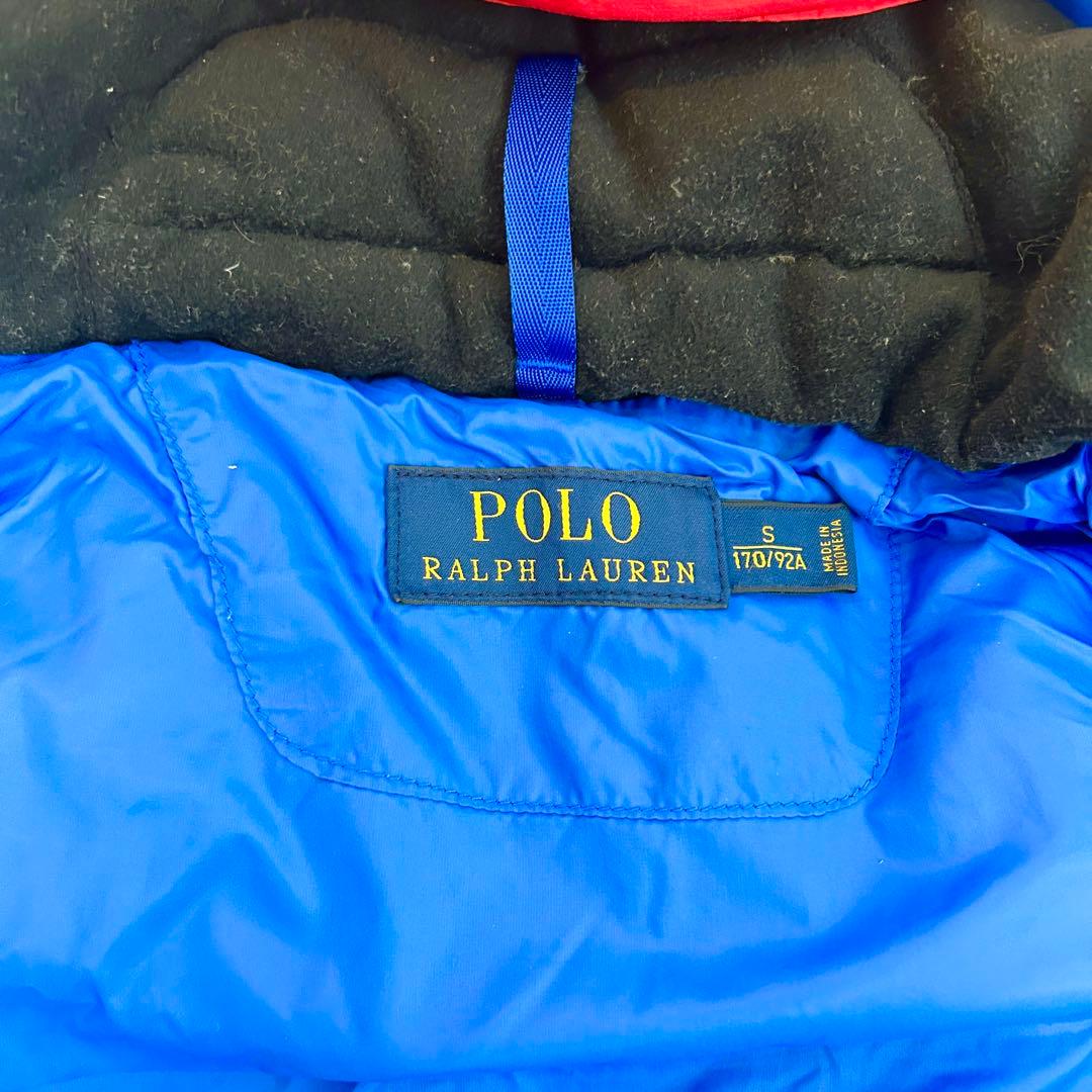 美品✨ポロ　ラルフローレン　POLO ダウンベスト　赤　レッド　ビッグポニー