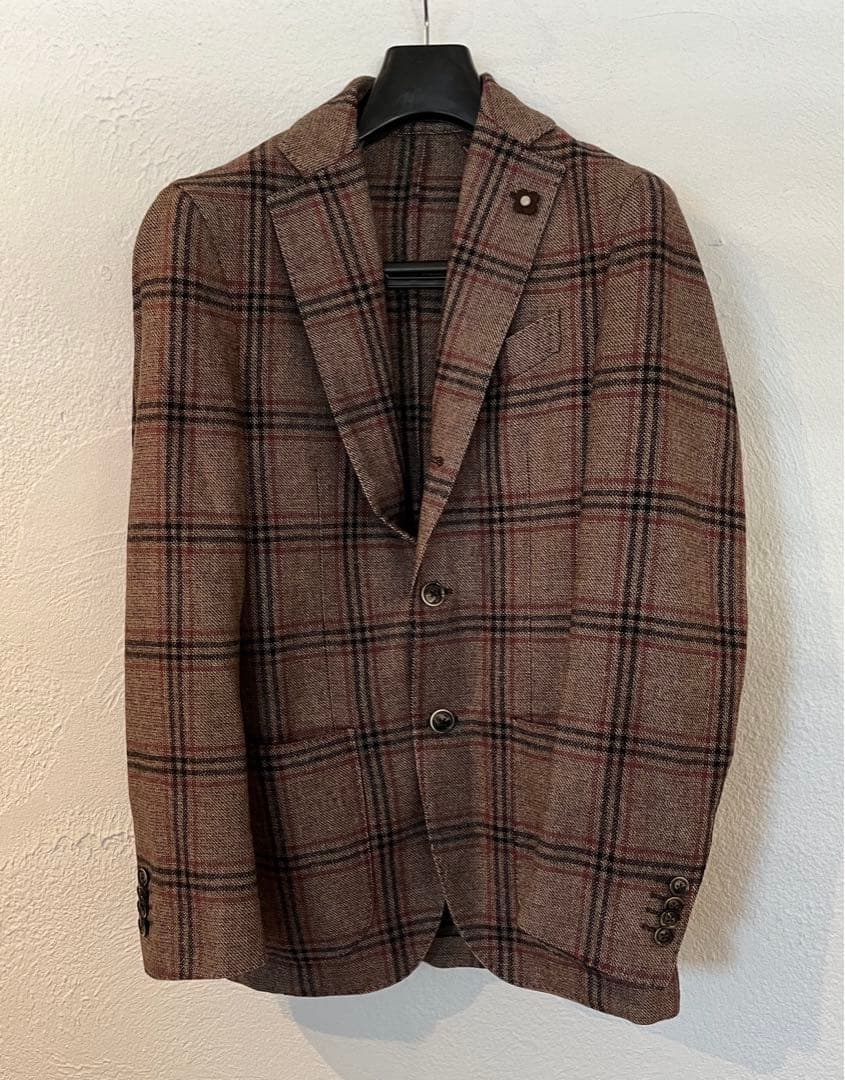 LARDINI チェック　ジャケット