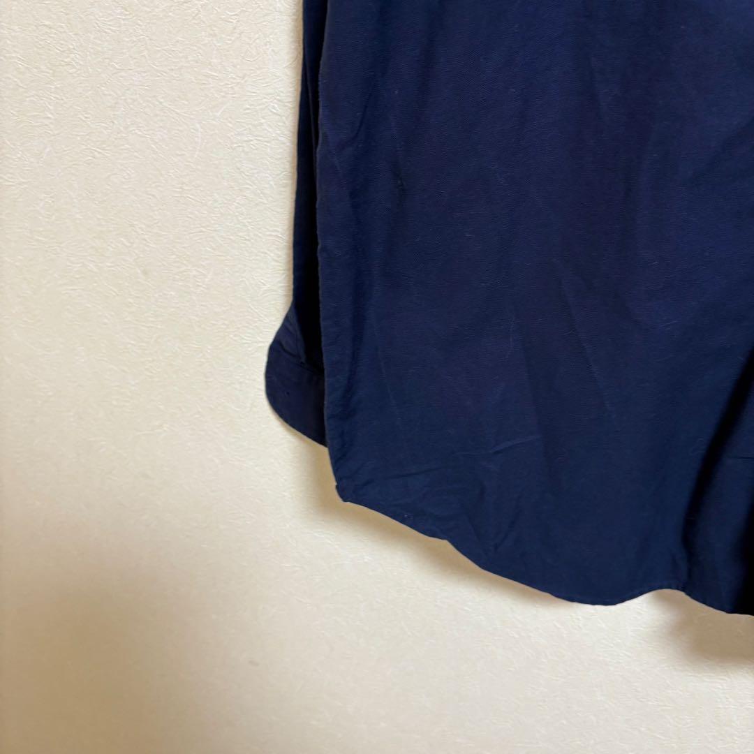 MUSE OXFORD BD長袖シャツ ネイビー ボタンダウン オックスフォード