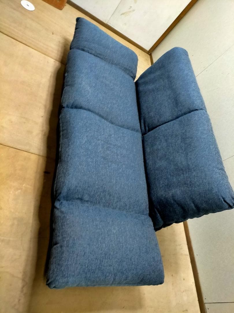 2人掛けソファ　リクライニング　ローソファ　ソファーベッド　250206-1