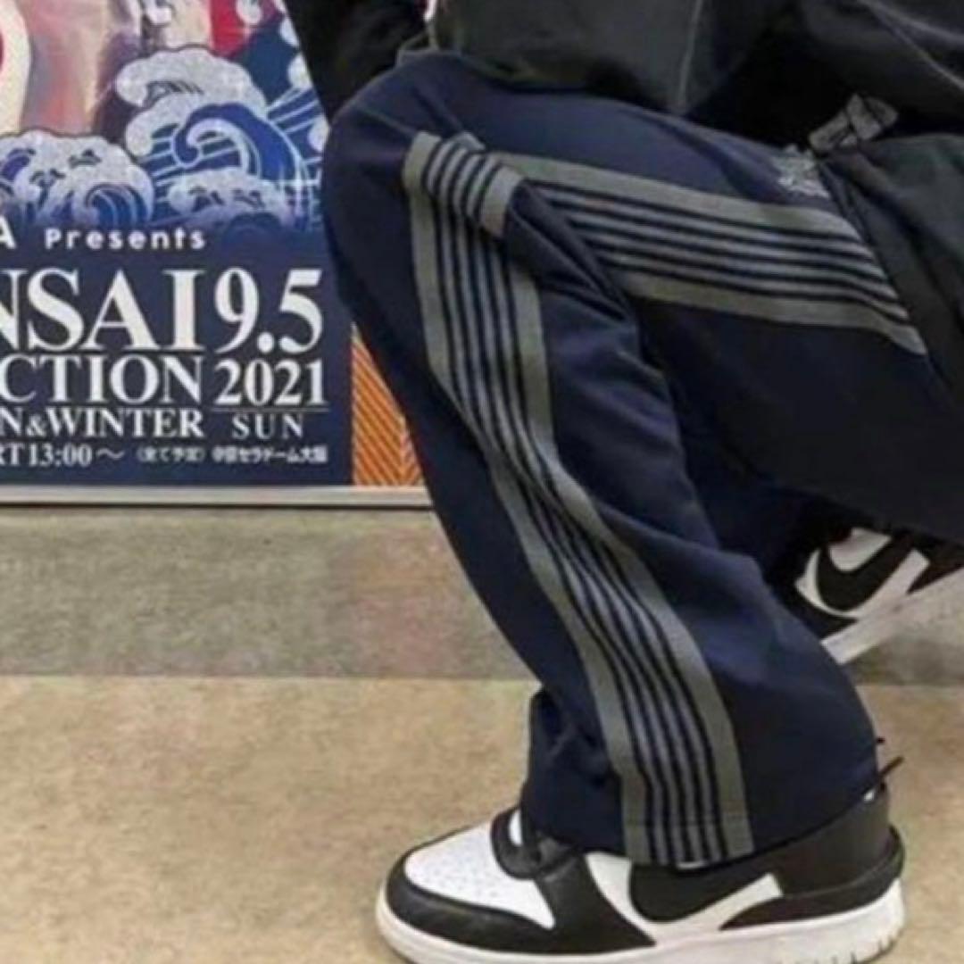 ラインパンツ　ジャージ　XL ニードルス　中古品　トラックパンツ　ネイビー