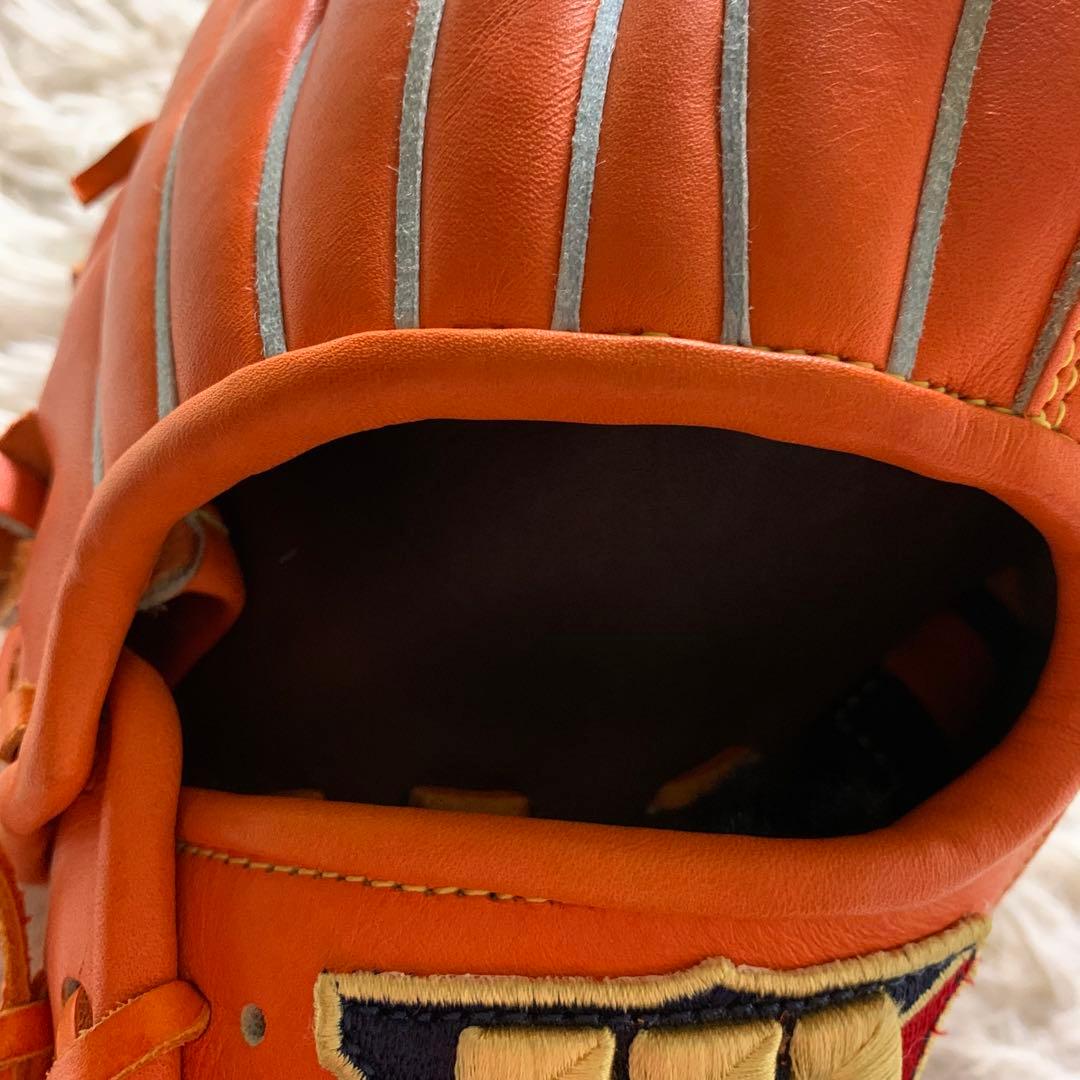 美品■ウィルソン グローブ D-MAX オレンジ　軟式用