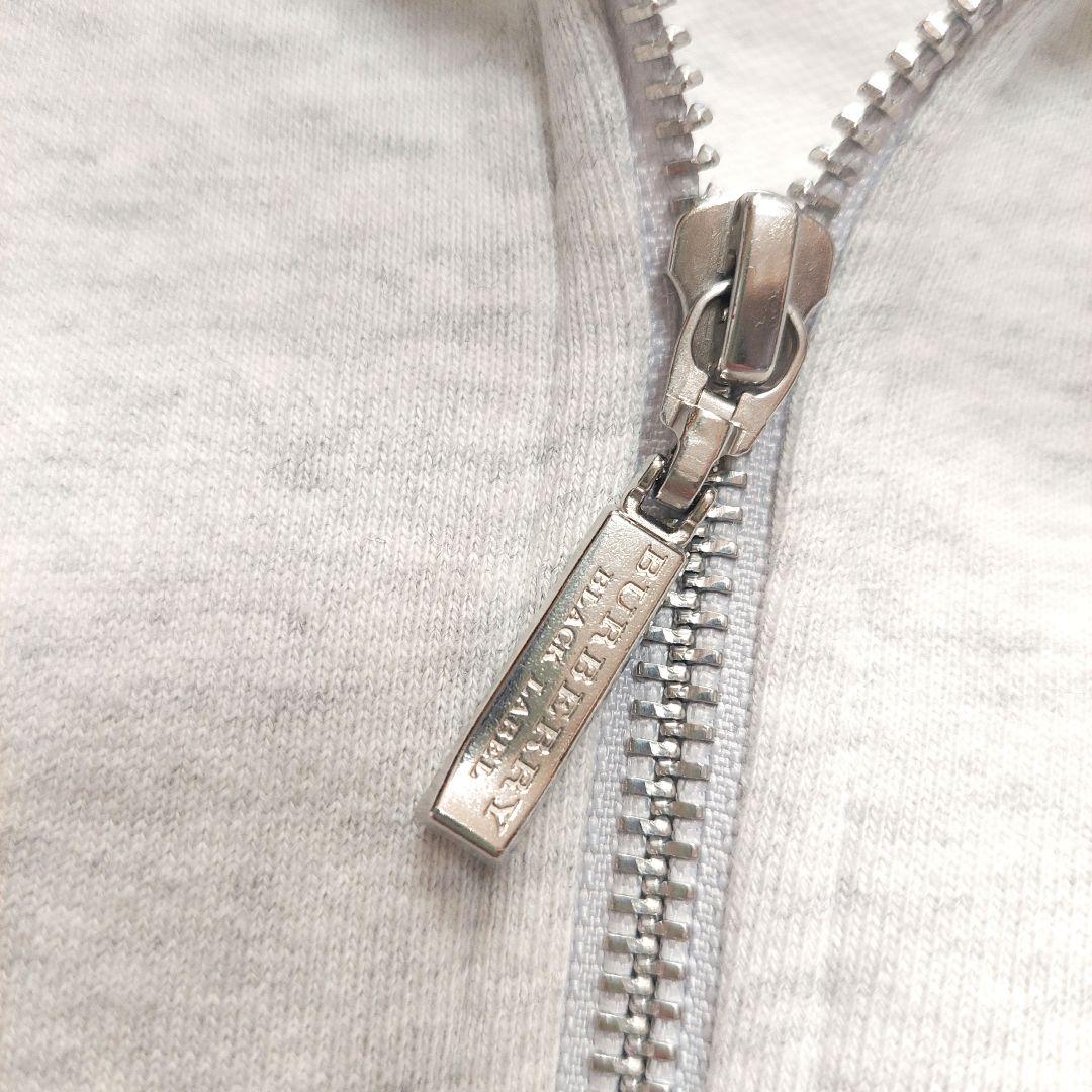 BURBERRY BLACK LABEL　ファー付フーディパーカー　ノバチェック