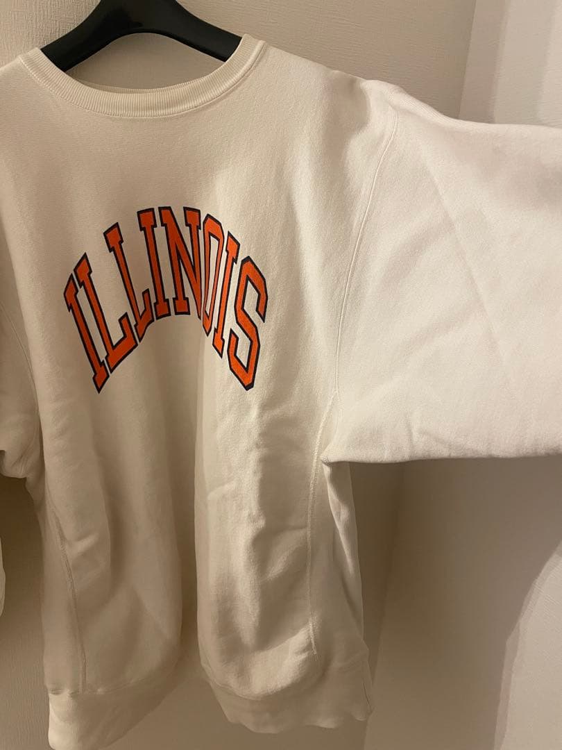 レア 白チャンピオンヴィンテージスエット染み込み一段　リバースウィーブ　XXL