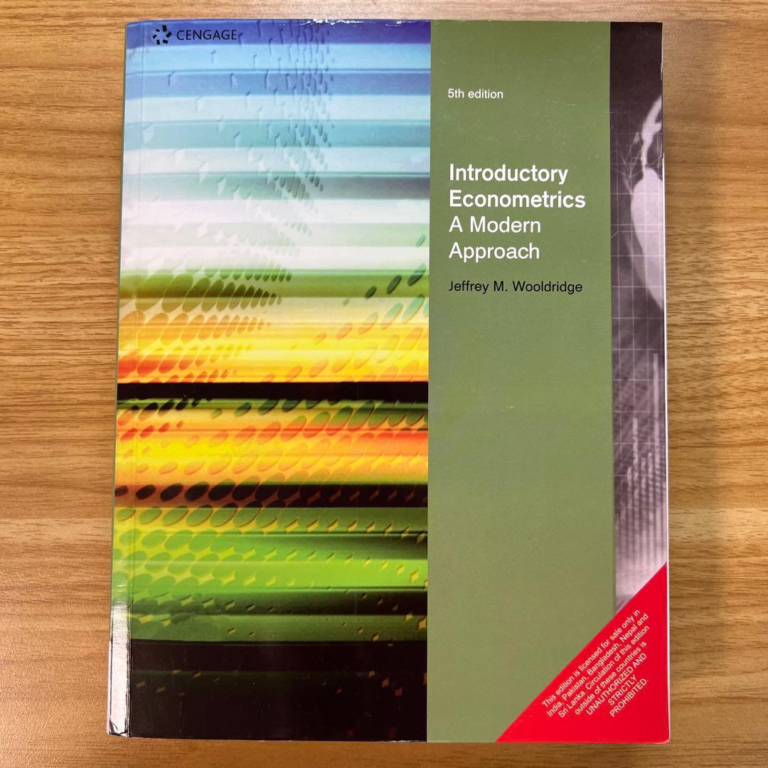 洋書 Introductory Econometrics 5th Edition