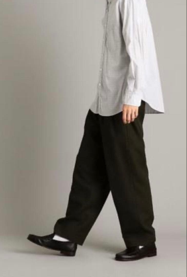 Steven Alan SHET TWEED 2PLEATED SLACKS 黒