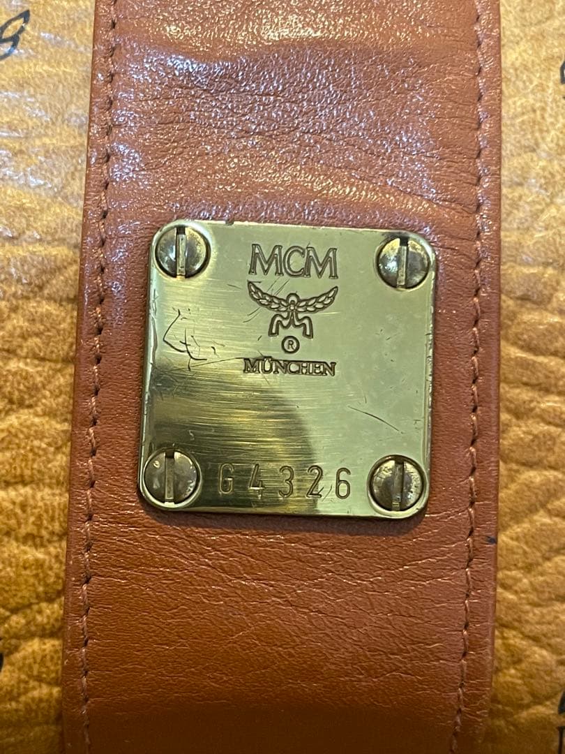 MCM エムシーエム　モノグラム レザー　ウエストポーチ　ボディバッグ