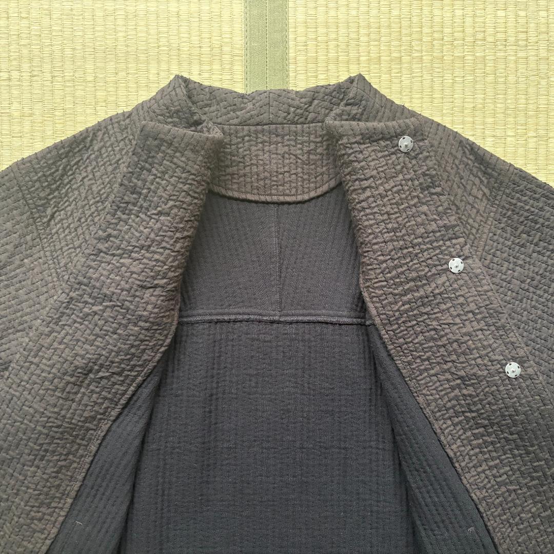 MITTAN 中わた刺し子織ジャケット 黒茶 サイズ3