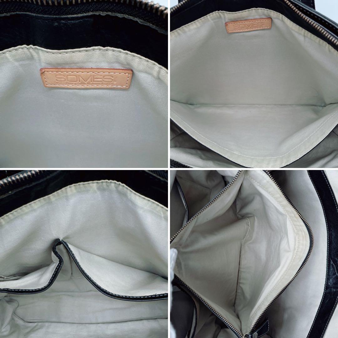 【ソメス】2WAY ビジネスバッグ ショルダーバッグ レザー ブラック