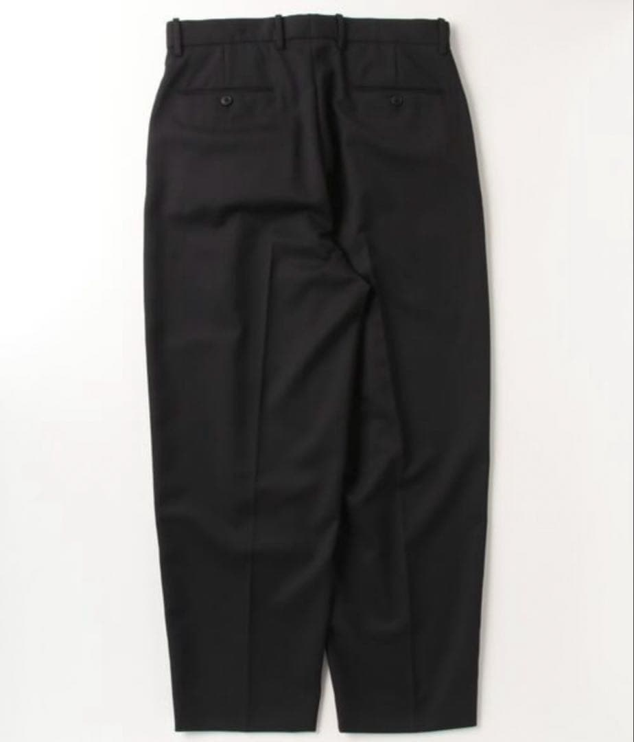 クロスツイル インツープリーツ ドレス トラウザーズ テーパード