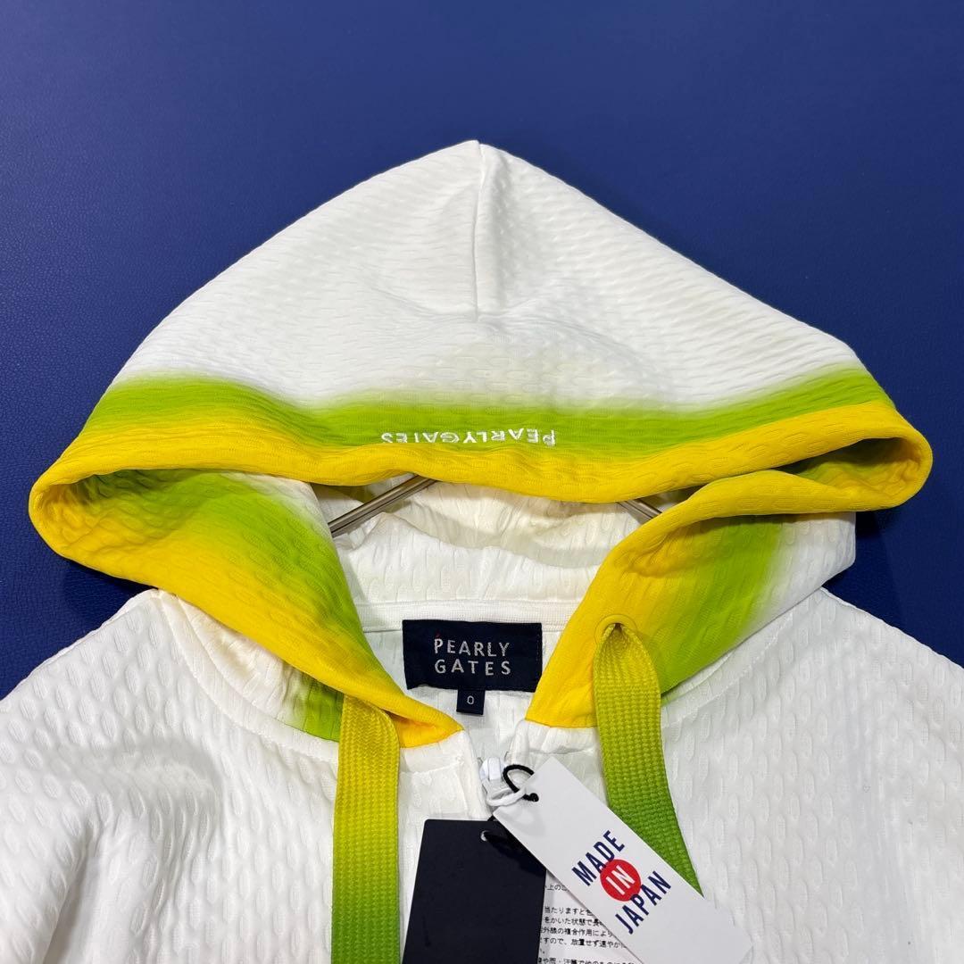 未使用　パーリーゲイツ　0/S ダブルジップ　グラデーションパーカー　ホワイト