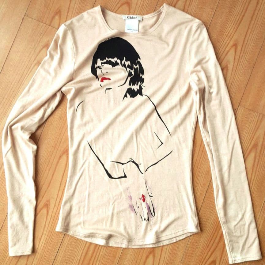 【Chloé】ヴィンテージ アートプリント 長袖 カットソー