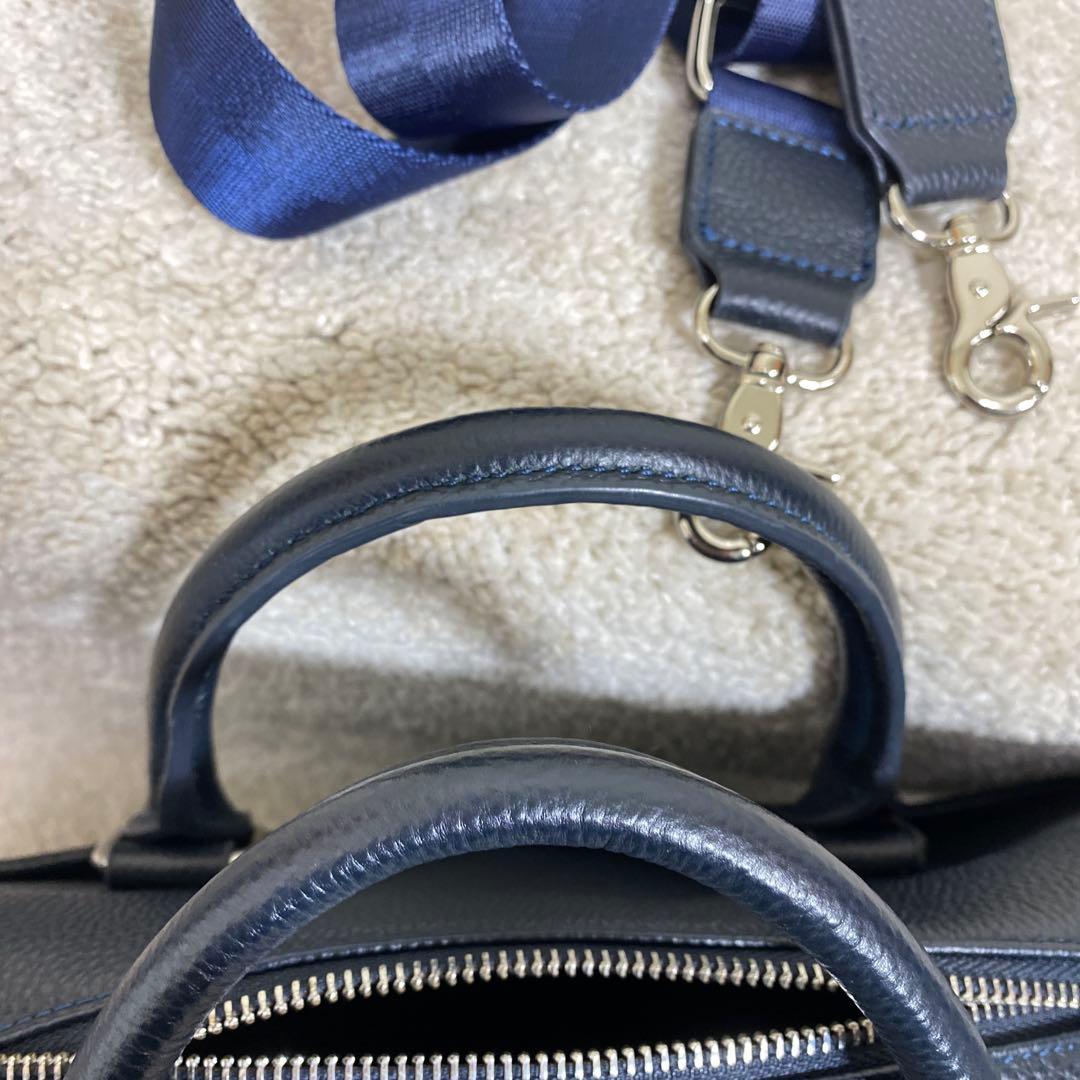 美品 MURA 本革 2WAY ブリーフケース ビジネスバッグ 大容量 シボ革